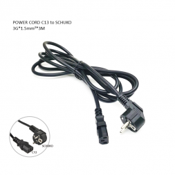Power Cord C13 to Schuko, 3x1.5mmx3M