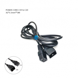 Power Cord C19 to C20, 3x1.5mmx3M