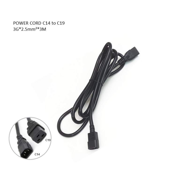 Power Cord C14 to C19, 3x2.5mmx3Meter